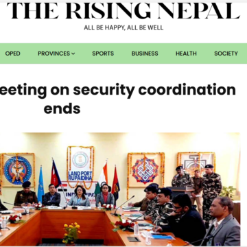 Nepal-India meeting on security coordination ends Nepal-India meeting on security coordination ends