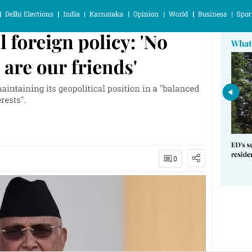 PM Oli on Nepal foreign policy: ‘No enemies and all are our friends’