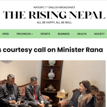 Mahawar pays courtesy call on Minister Rana Mahawar pays courtesy call on Minister Rana