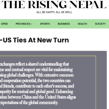 Sino-US Ties At New Turn Sino-US Ties At New Turn