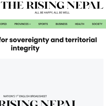 Nepal stands for sovereignty and territorial integrity Nepal stands for sovereignty and territorial integrity