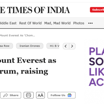 Chinese leader refers to Mount Everest as ‘Chomolungma’ at Nepal forum, raising eyebrows