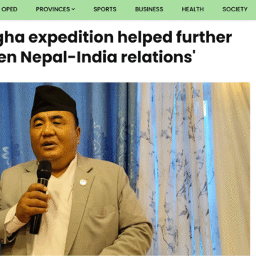 ‘Kanchanjungha expedition helped further strengthen Nepal-India relations’