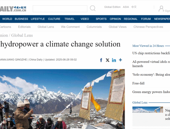 Nepal's hydropower a climate change solution Nepal’s hydropower a climate change solution