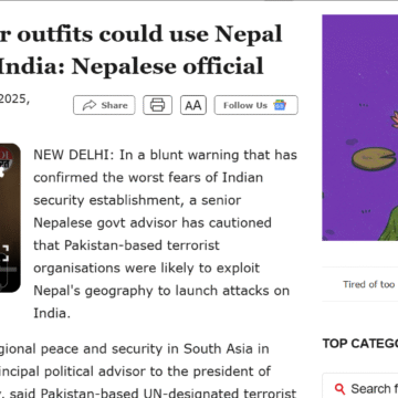 Pakistan-based terror outfits could use Nepal to launch atta ..