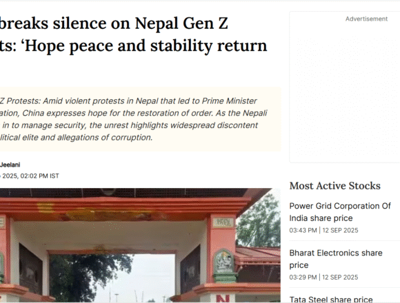 China breaks silence on Nepal Gen Z Protests: ‘Hope peace and stability return soon’