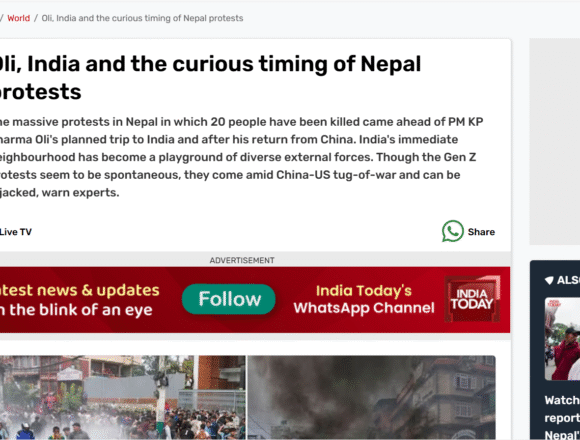 Oli, India and the curious timing of Nepal protests