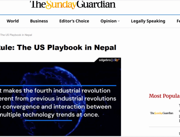 Divide and Rule The US Playbook in Nepal Divide and Rule: The US Playbook in Nepal