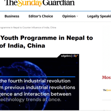 The U.S. Funded a Youth Programme in Nepal to Counter Influence of India, China