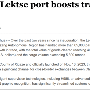 Two years on, Lektse port boosts trade between China, Nepal Two years on, Lektse port boosts trade between China, Nepal