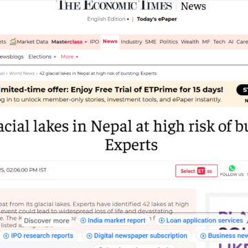42 glacial lakes in Nepal at high risk of bursting: Experts