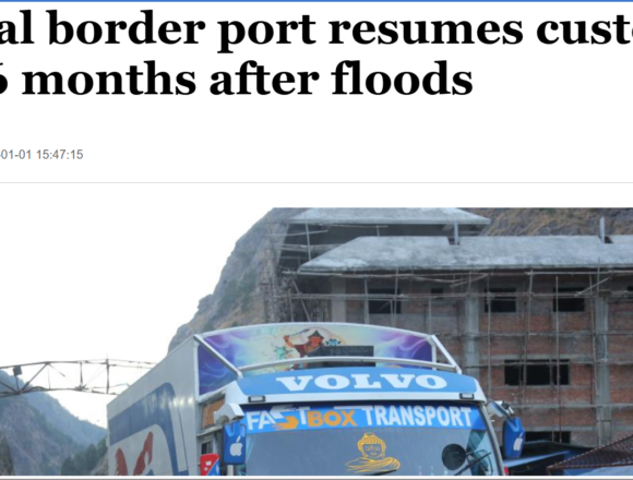 China-Nepal border port resumes customs clearance 6 months after floods