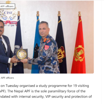 India-Nepal ties: CISF holds study programme for Nepal APF officers