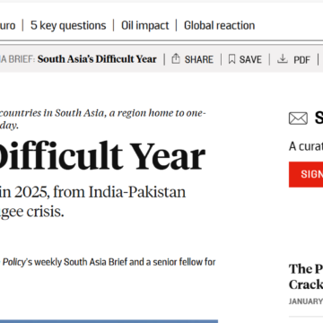 South Asia’s Difficult Year