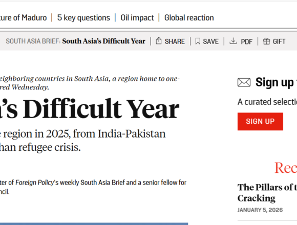 South Asia’s Difficult Year